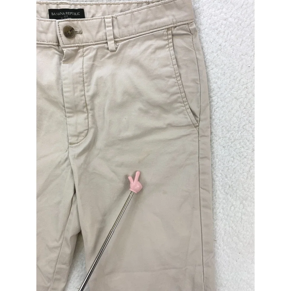 Banana Republic Chino Slim Athletic Pants Mens 31x30 Beige Navy Gray Lot of 3